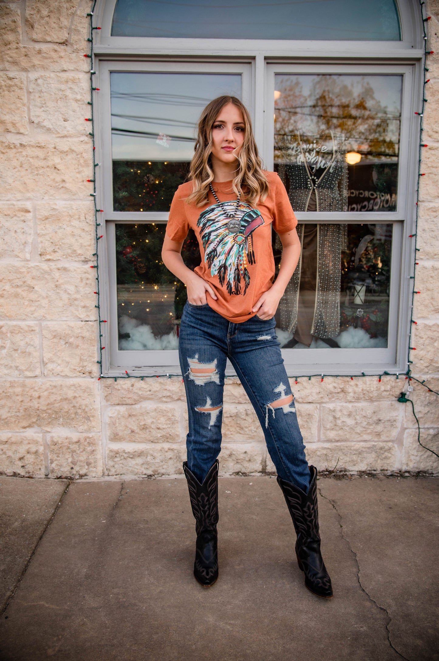 Dark Wash Ripped Jeans