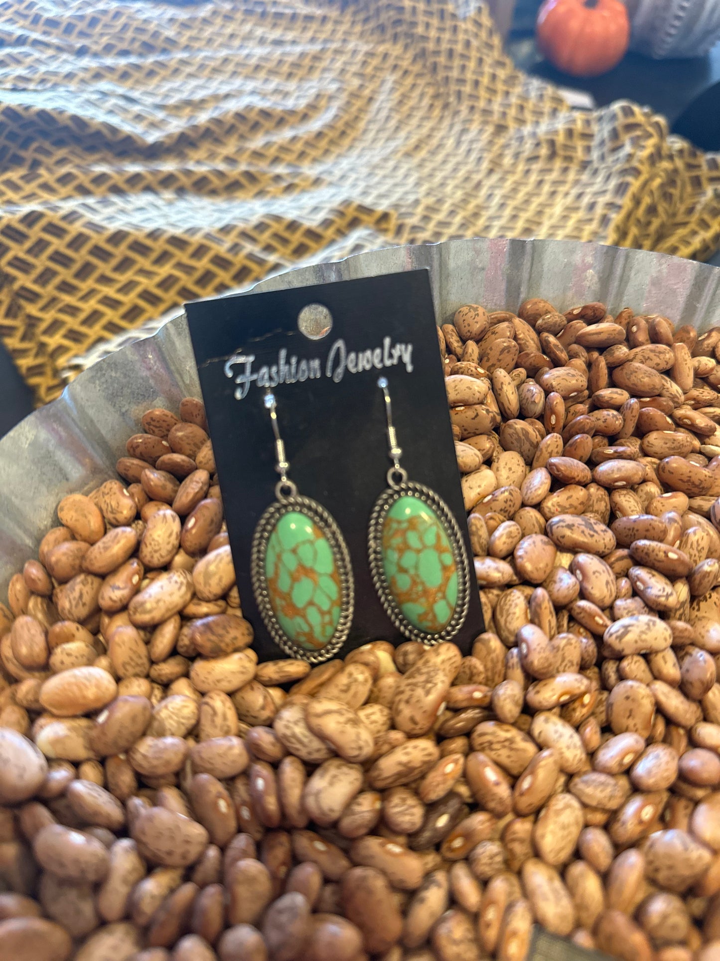 Turquiose Oval Earrings