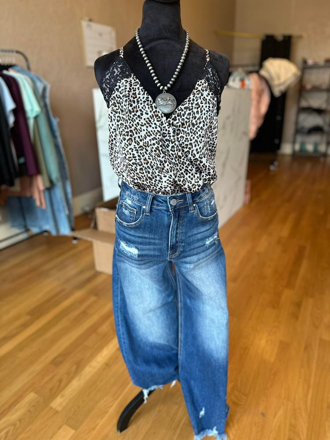 Satin Cheetah Print Bodysuit