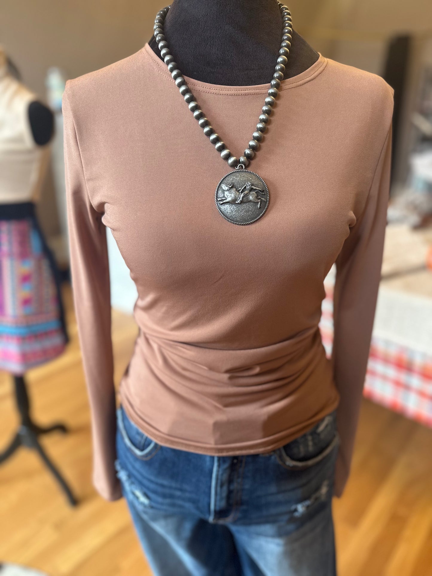 Mocha Long SLeeve Top