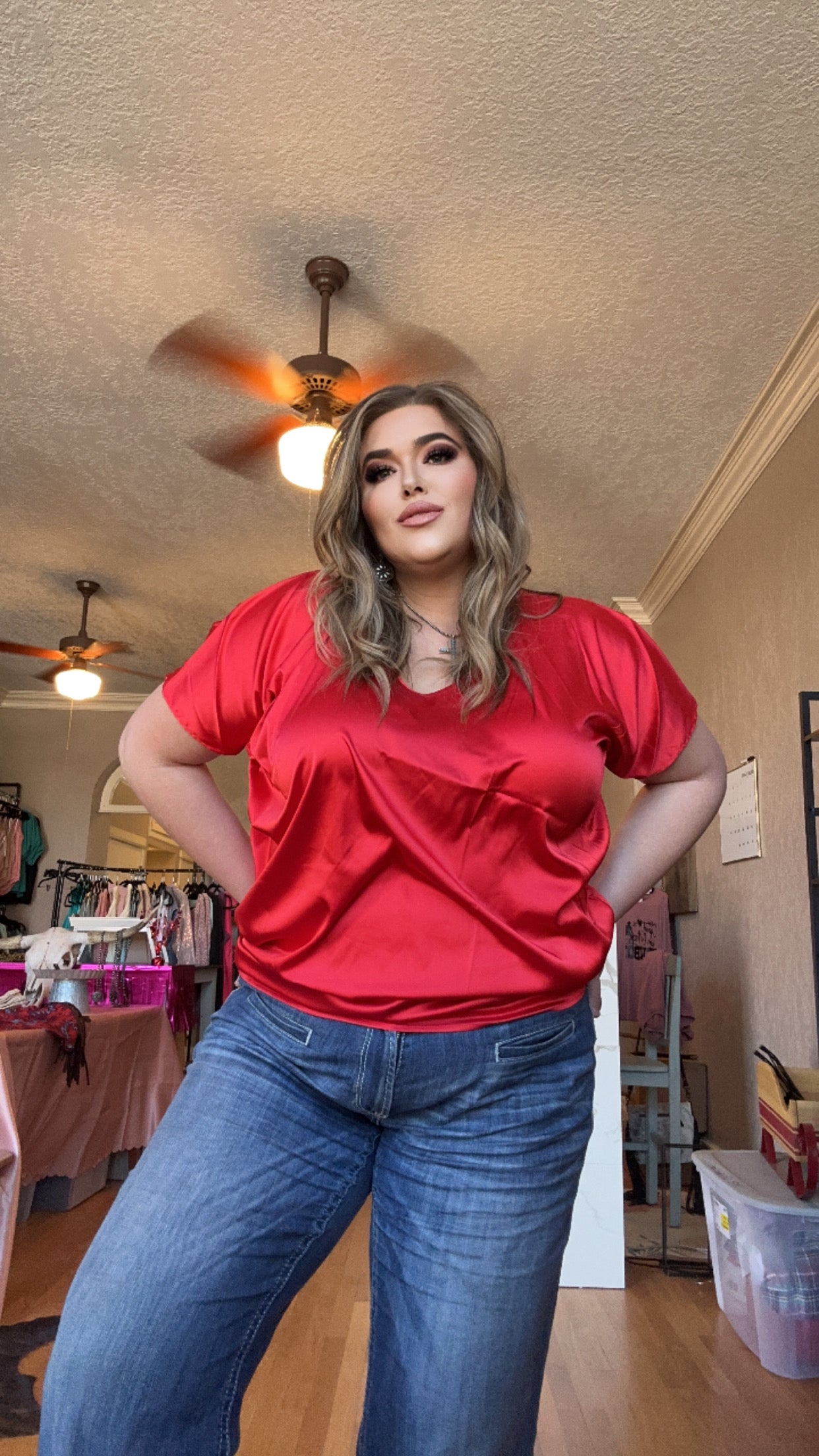 Loving Red Blouse (Plus Size)