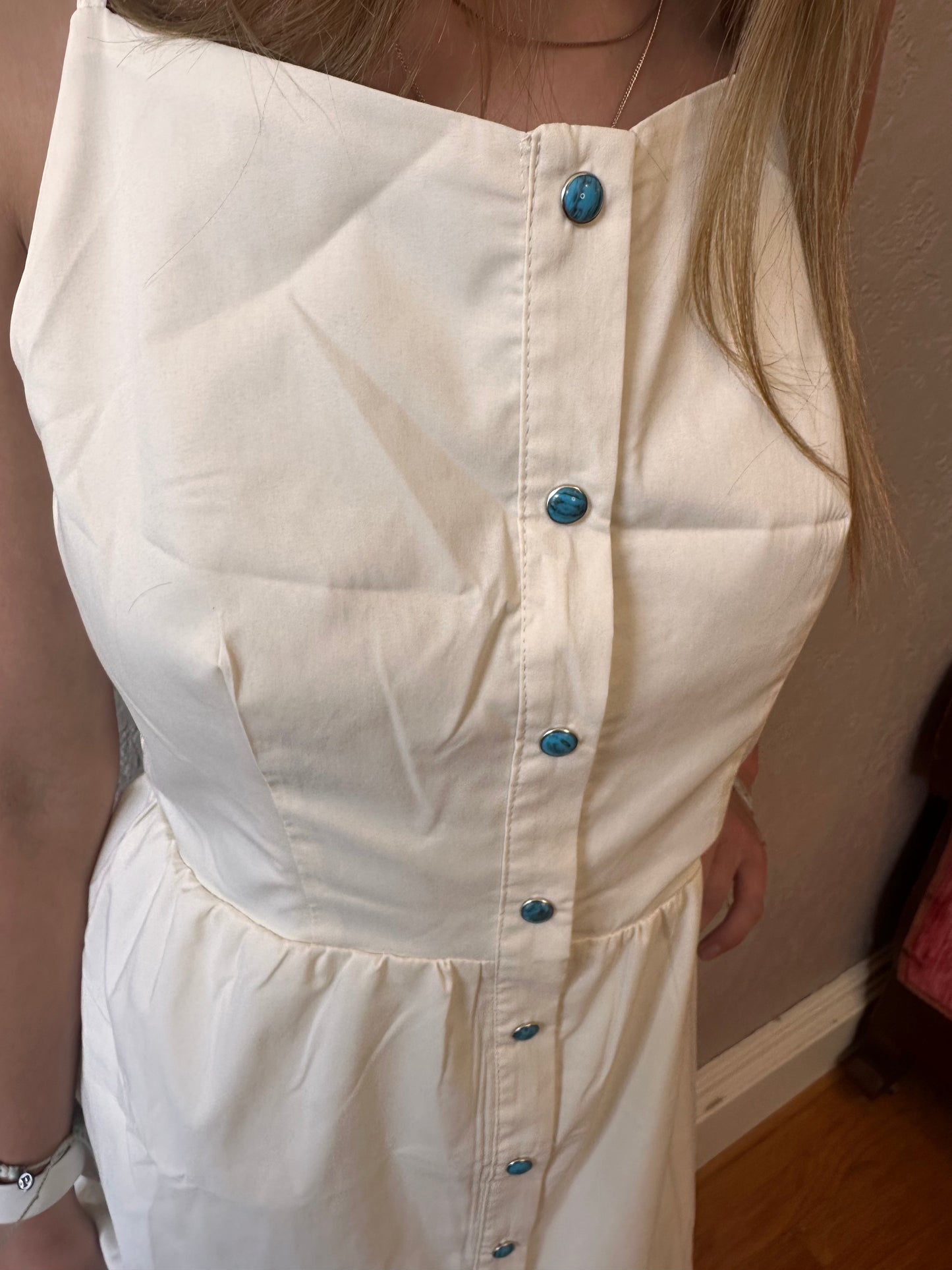 Ivory Button Down Dress