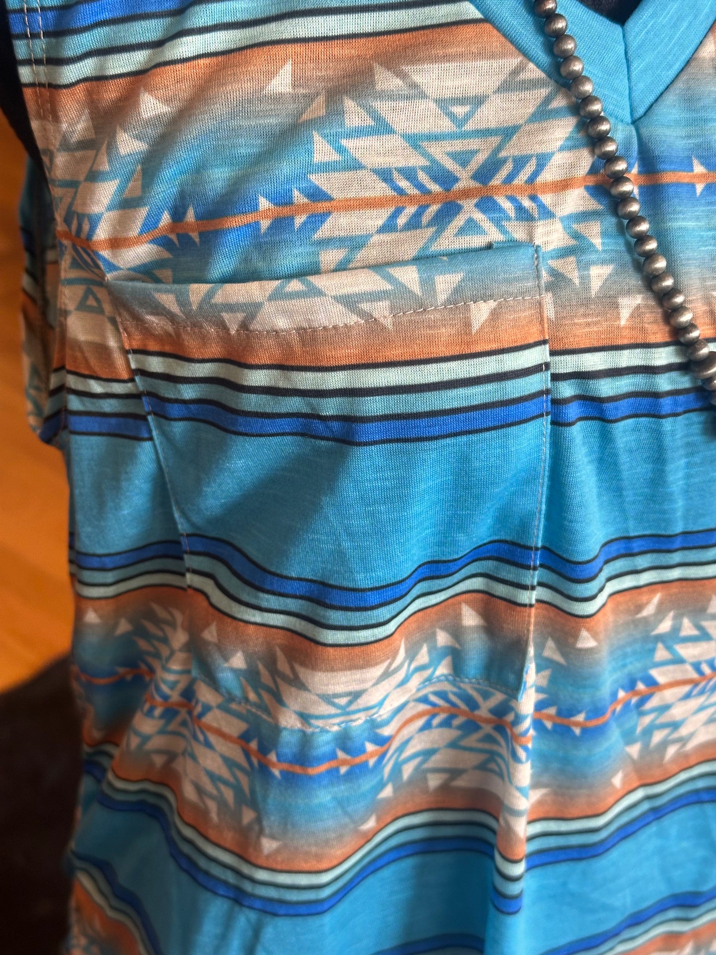 Turquoise Aztec Tank