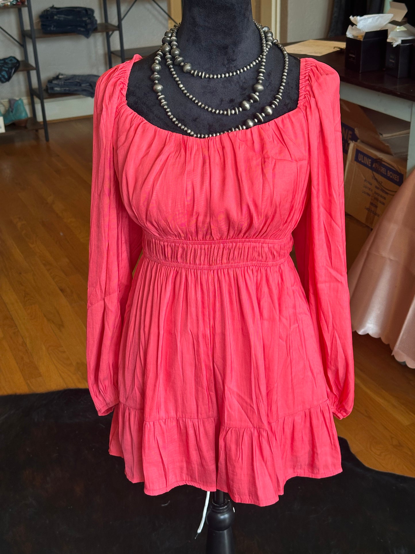 Long Sleeve Woven Romper
