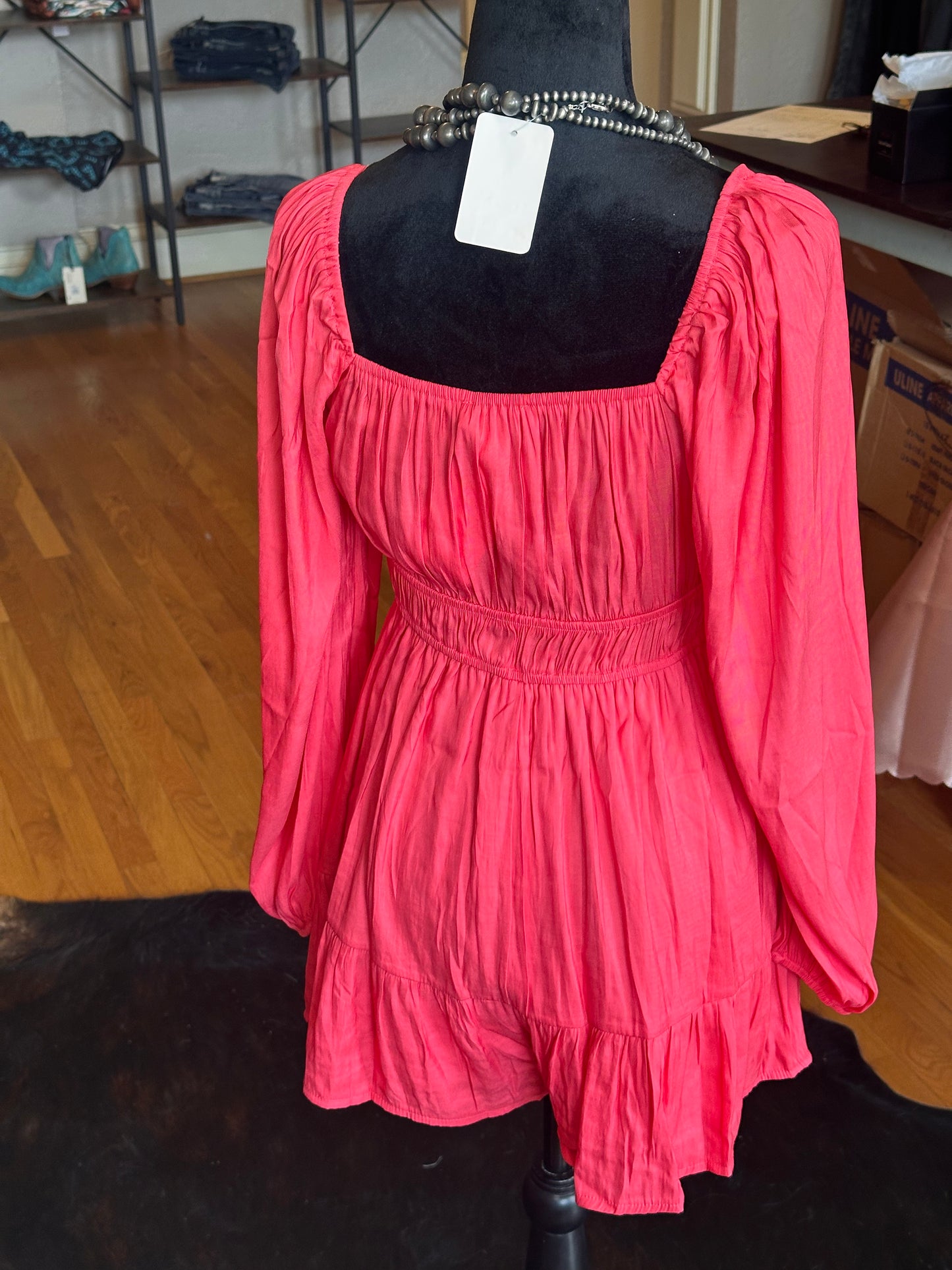 Long Sleeve Woven Romper