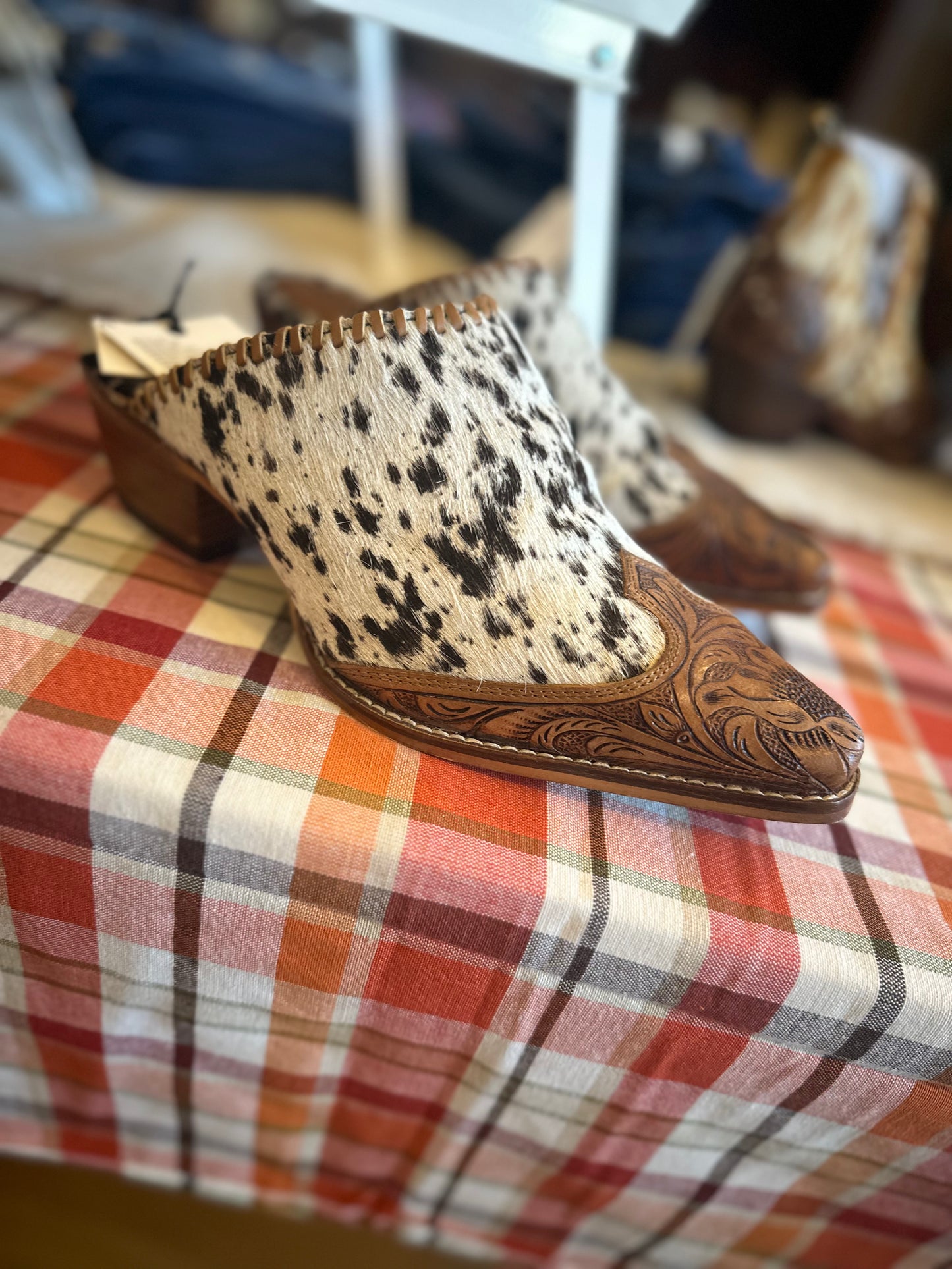 Cowhide Mules Shoes