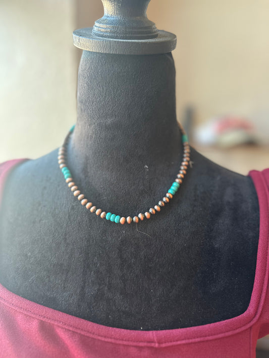 Turquiose & Copper Choker