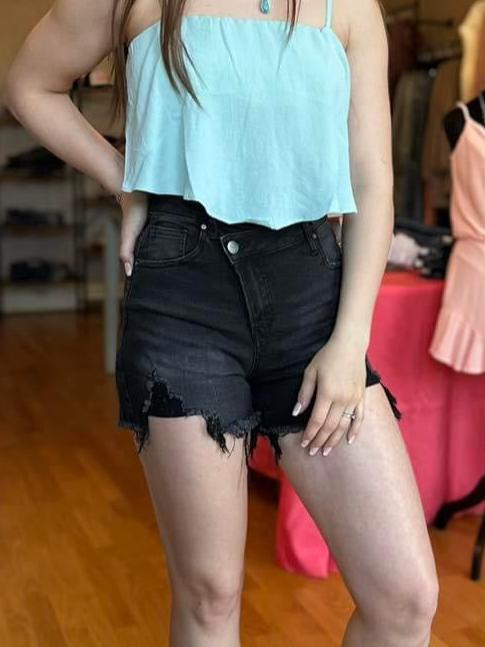 Black Crossover Shorts