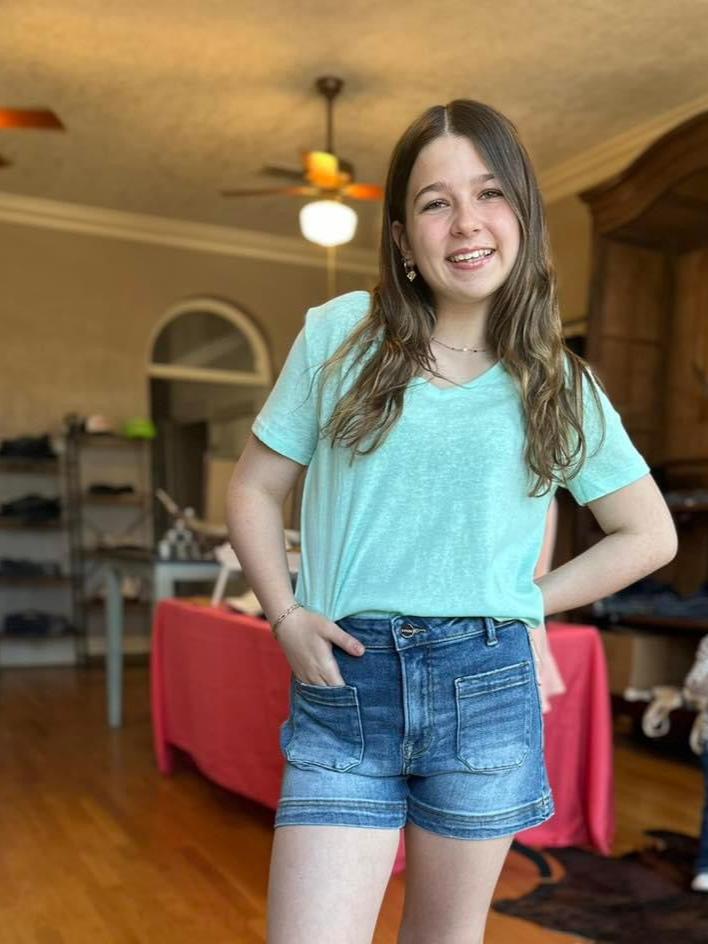 Mint Short Sleeve Top