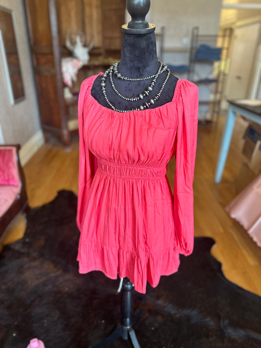 Long Sleeve Woven Romper