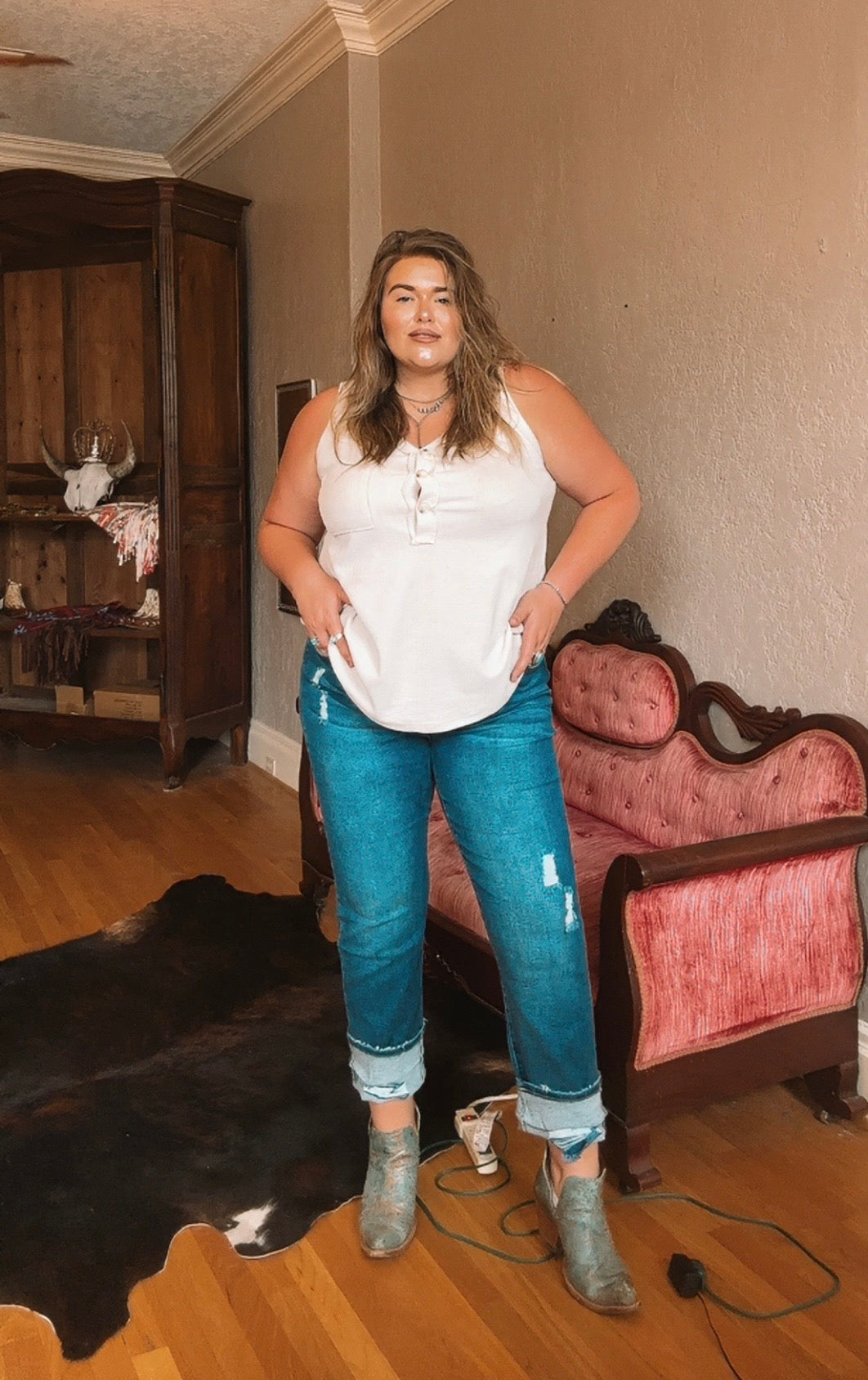 Dark Wash Boyfriend Jeans