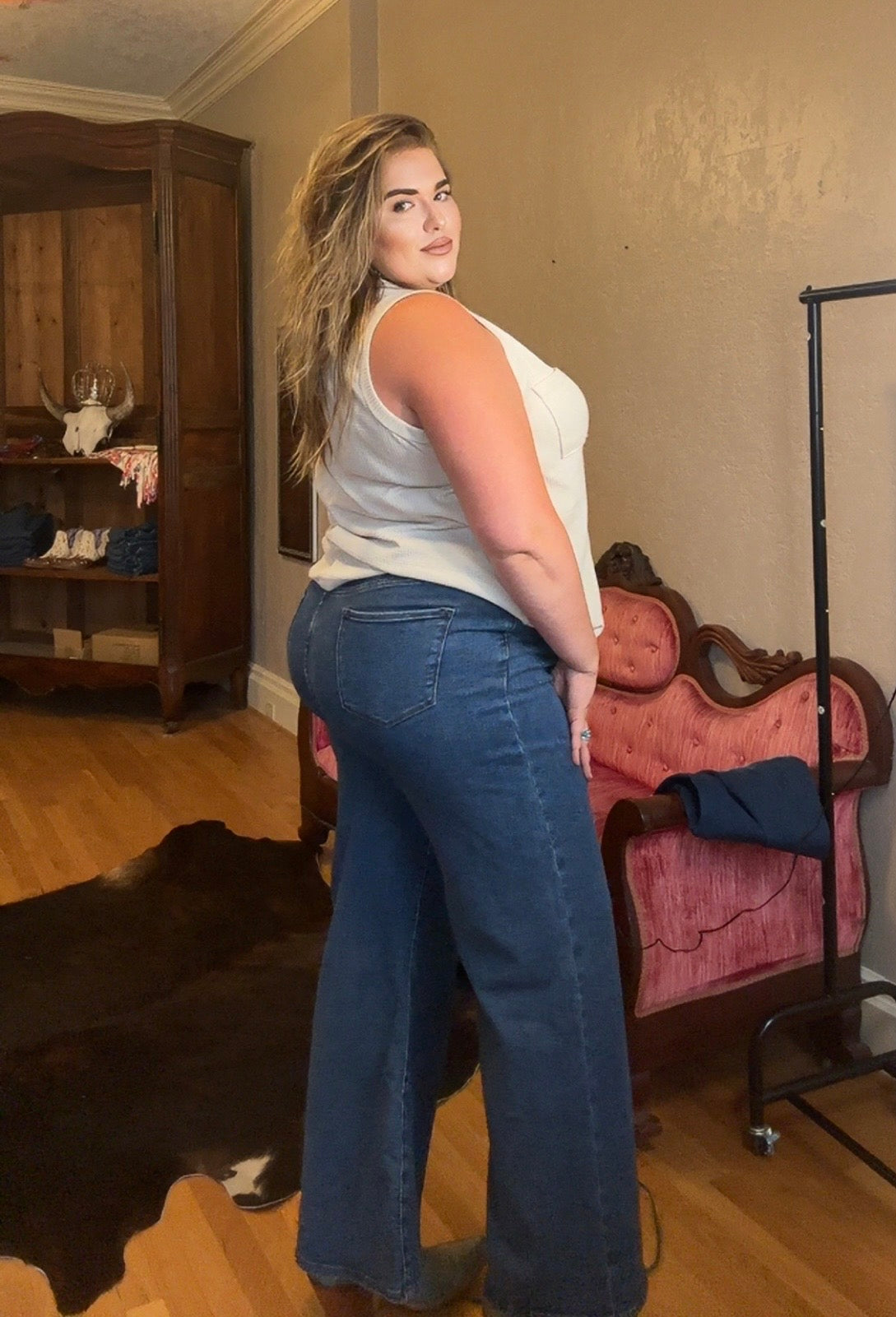 Dark Wash Front Pocket Jeans